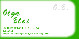 olga blei business card